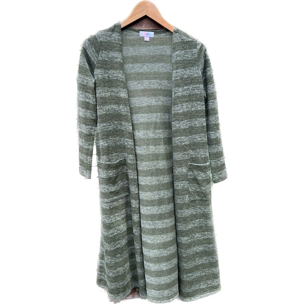 LuLaRoe green sweater / duster, XS, easy care